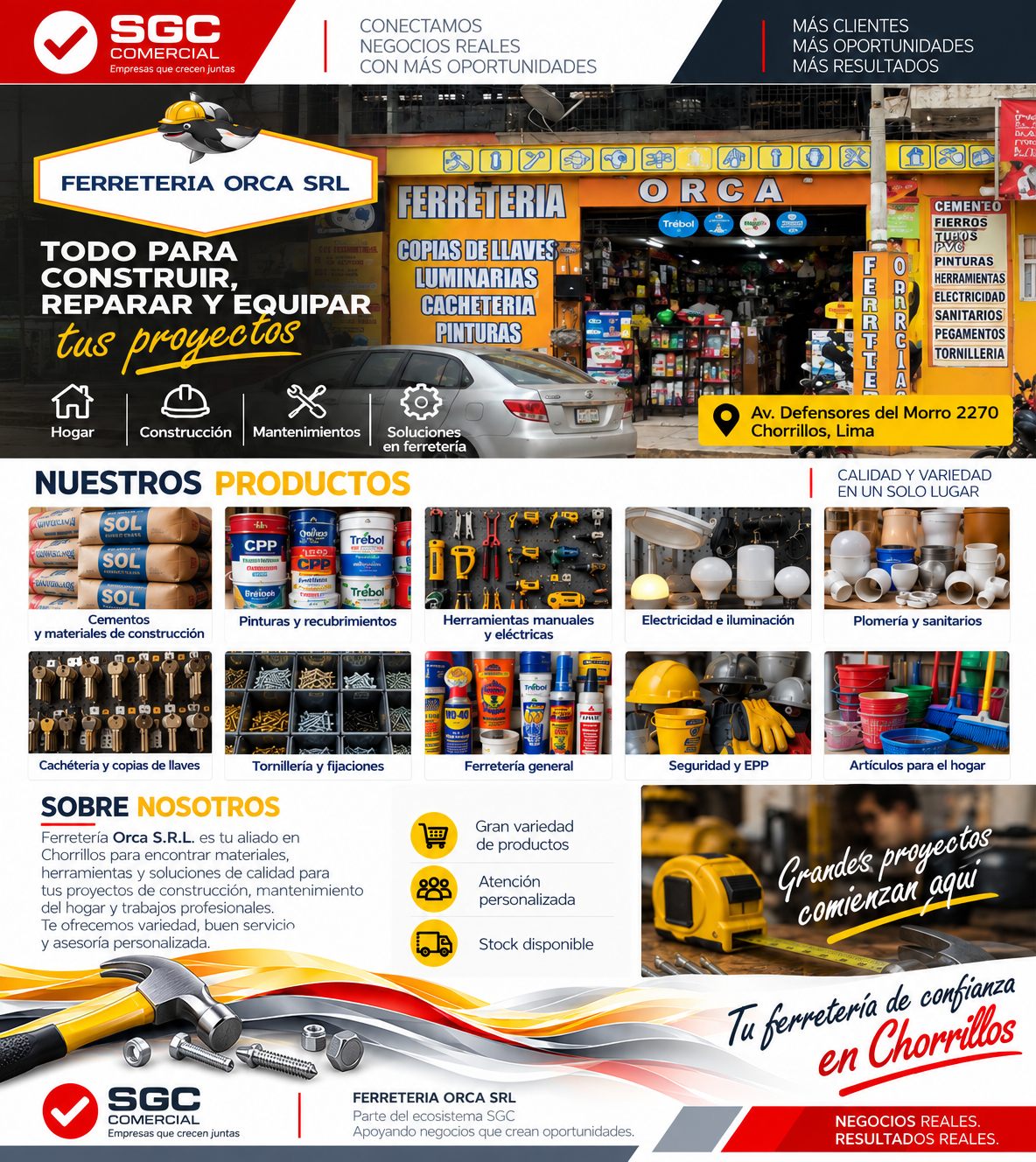 Ficha comercial de Ferretería Orca S.R.L.